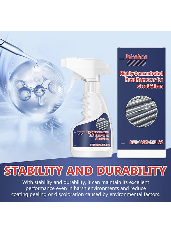 Jakehoe Highly Concentrated Rust Remover For Steel & Iron, Heavy Duty Rust Removal for Metal,Multipurpose Rust Remover Spray,Stainless Steel Rust Remover Cleaner,Powerful Steel Rust Removal,Rust Converter for Various Metals Furniture - Image 5