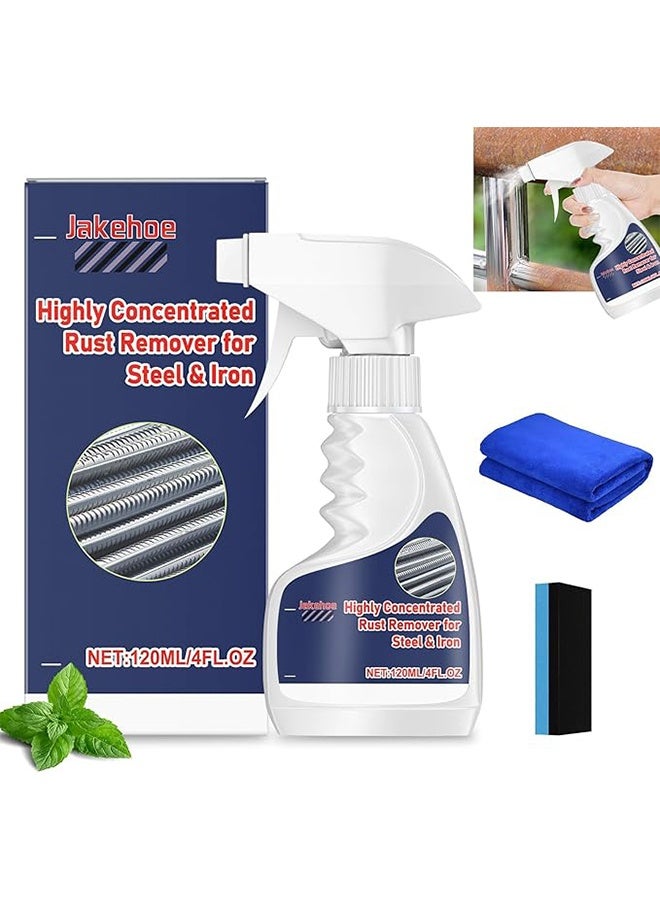 Jakehoe Highly Concentrated Rust Remover For Steel & Iron, Heavy Duty Rust Removal for Metal,Multipurpose Rust Remover Spray,Stainless Steel Rust Remover Cleaner,Powerful Steel Rust Removal,Rust Converter for Various Metals Furniture - Image 1