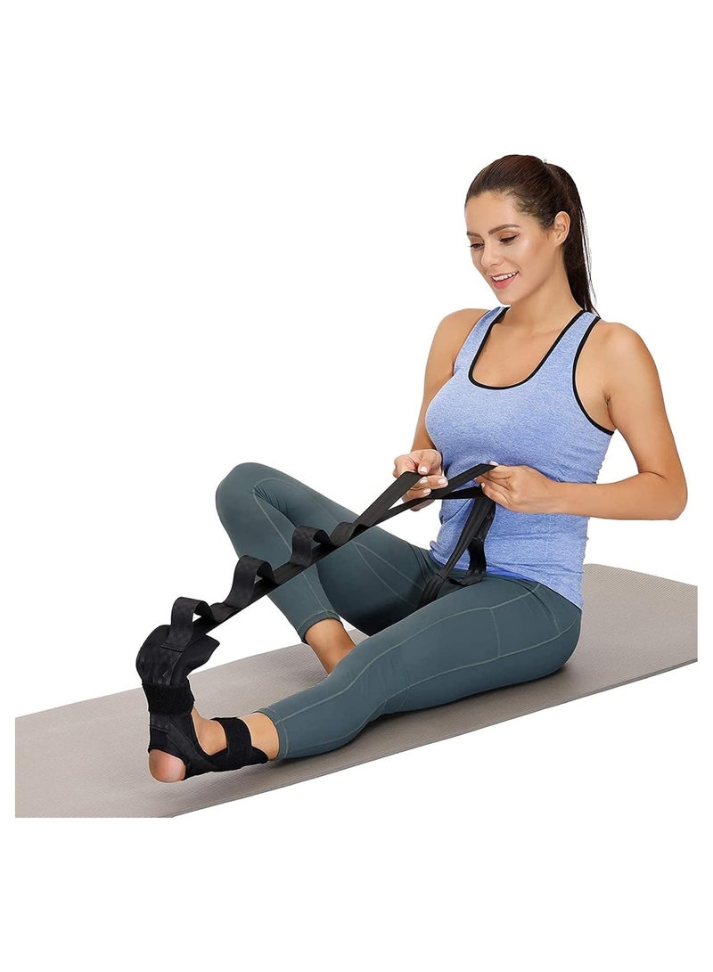 كيلا شريط شد الساق، حزام شد القدم لليوجا، حزام شد الساق، لالتهاب اللفافة الأخمصية، نتوءات الكعب، تدلي القدم، التهاب وتر العرقوب، عضلة الفخذ الخلفية، مساعدة شد العلاج الطبيعي - Image 1