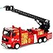 GLW Toddlers fire Truck Toys Kids Play Fire Trucks Medium Size Alloy Inertia Driving Simulation Model Rotating Ladder Sound and Light - Image 2