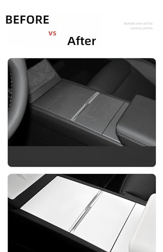 frani Center Console Cover 5Pcs Set for Tesla Model 3 2024-2026 Highland and Model Y Juniper 2025,Tesla Interior Center Console Cover Decor Accessories White - Image 5