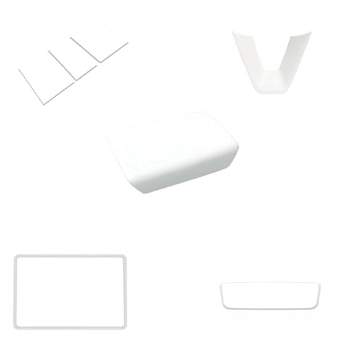 frani Center Console Cover 5Pcs Set for Tesla Model 3 2024-2026 Highland and Model Y Juniper 2025,Tesla Interior Center Console Cover Decor Accessories White - Image 1