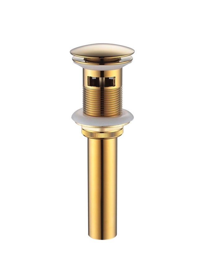 Angle Simple Angle Simple Vanity Vessel Sink Drain  Brass Pop Up Drain Stopper with Overflow Bathroom Sink Drain Stopper Lavatory Drain Assembly  Gold  - Image 1