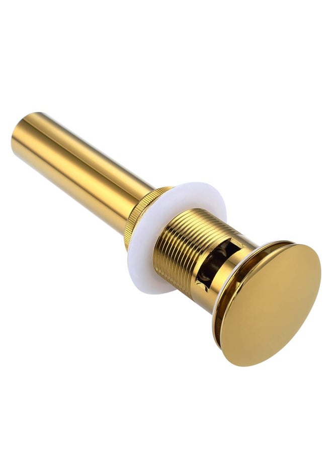 Angle Simple Angle Simple Vanity Vessel Sink Drain  Brass Pop Up Drain Stopper with Overflow Bathroom Sink Drain Stopper Lavatory Drain Assembly  Gold  - Image 5