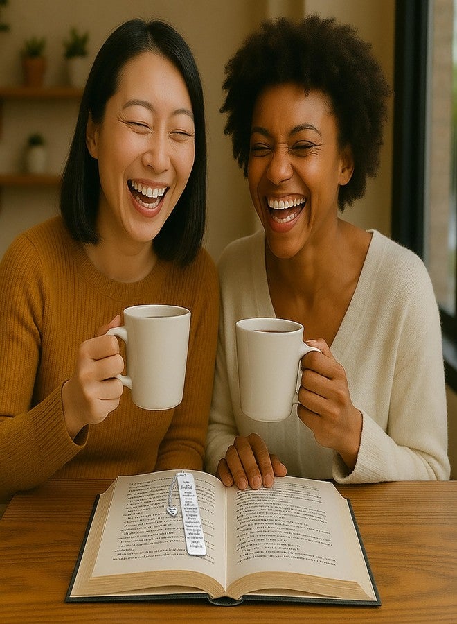 فاصل كتاب معدني للصديقات - هدايا صداقة بعيدة المدى لمحبي الكتب، هدية مميزة لأفضل صديقة، فاصل كتاب ذو قيمة عاطفية للنساء القارئات، هدايا رائعة للأصدقاء - Image 5