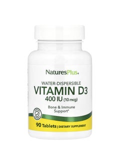 Natures Plus NaturesPlus, Water-Dispersible Vitamin D3, 10 mcg (400 IU), 90 Tablets  - Image 1