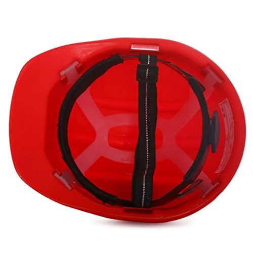 KARAM PN521 Safety Helmet for Men Construction Helmet | Ratchet Type Adjustment with Adjustable Chin Strap | Work Helmet with Side Slot for Attachment | is:2925:1984 Certified | Red - Image 3