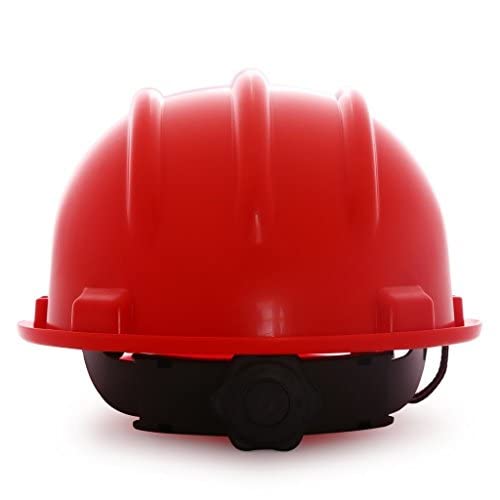 KARAM PN521 Safety Helmet for Men Construction Helmet | Ratchet Type Adjustment with Adjustable Chin Strap | Work Helmet with Side Slot for Attachment | is:2925:1984 Certified | Red - Image 4