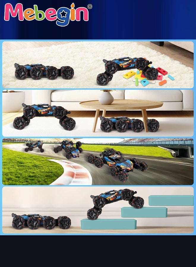 MEBEGIN Remote Control Car Toy with Light and Spray Function, 2.4 GHz Drift Race Car, 8Wd Gesture Sensing RC Stunt Car, Suitable for Various Roads, Ideal Gift for Kids Aged 6+ - Image 5