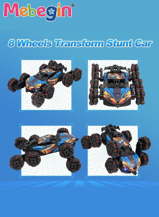 MEBEGIN Remote Control Car Toy with Light and Spray Function, 2.4 GHz Drift Race Car, 8Wd Gesture Sensing RC Stunt Car, Suitable for Various Roads, Ideal Gift for Kids Aged 6+ - Image 3