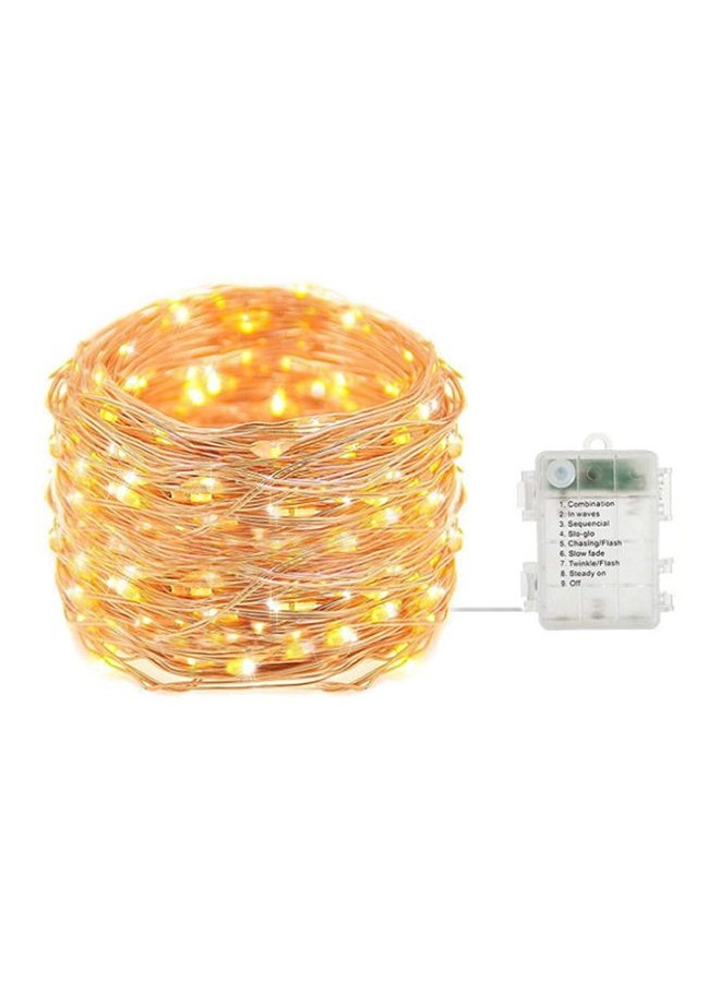 80-ضوء خيط الجنية LED أصفر - Image 1