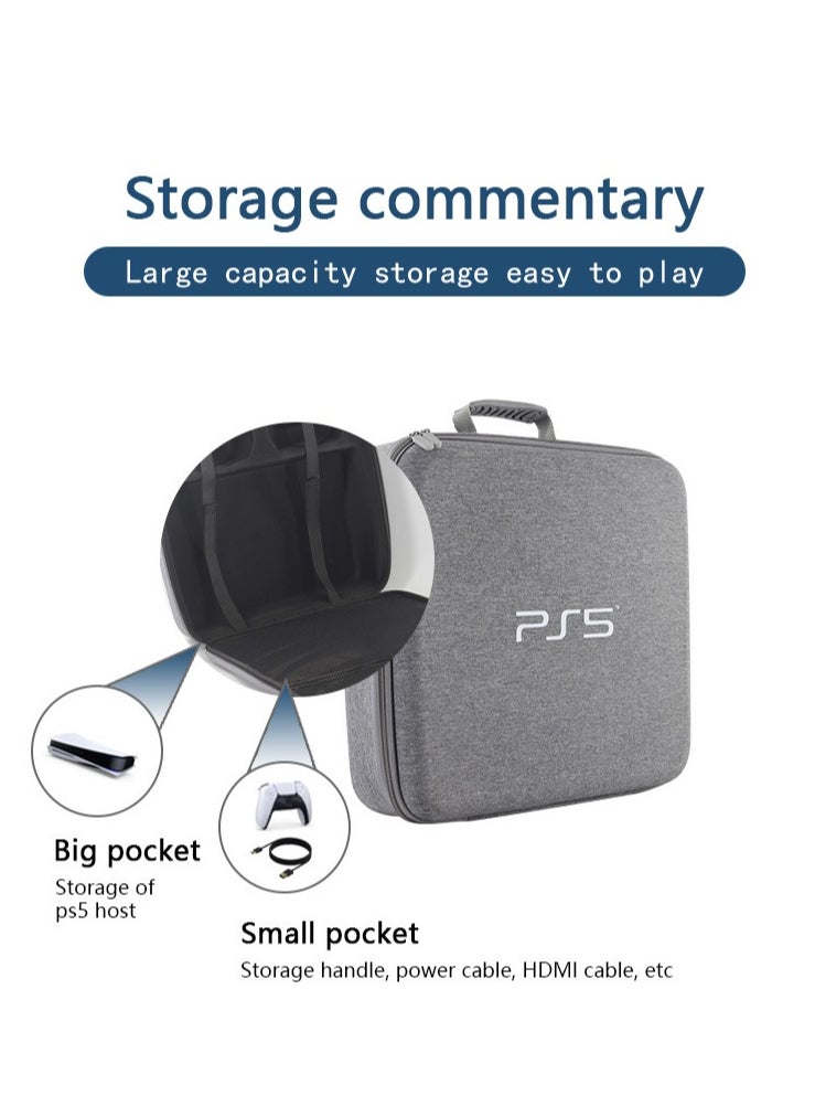 XICEN Storage Bag for PS5, Carrying Case for PS5, Carrying Case Portable Waterproof Travel Bag Fits for PS5 Models Travel Case, Hard Shell Larger Capacity Case  - Image 4