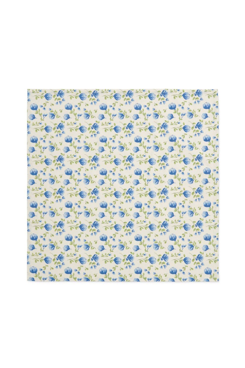 Tchibo Floral Print Table Cloth 90 x 90 cm, Off White/Blue/Green - Image 3