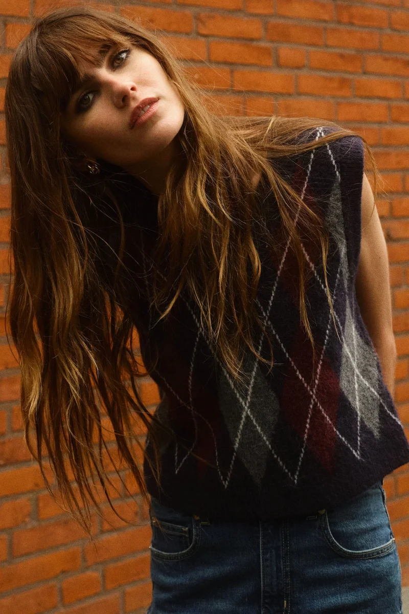 H&M Jacquard-knit sweater vest