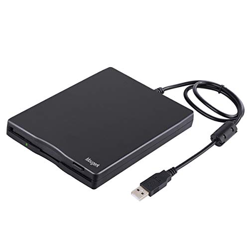 Mougerk 3.5" External Floppy Diskette USB Drive - 1.44 MB FDD Portable Plug and Play for Laptops, Desktops, and Notebooks (Black) - Image 1