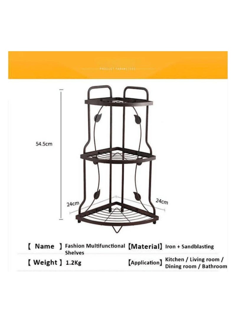 Wire Mesh Rolling Wheeled Kitchen Storage Organizer Cart with Baskets for Kitchen Utensils Storage Carts - Image 3