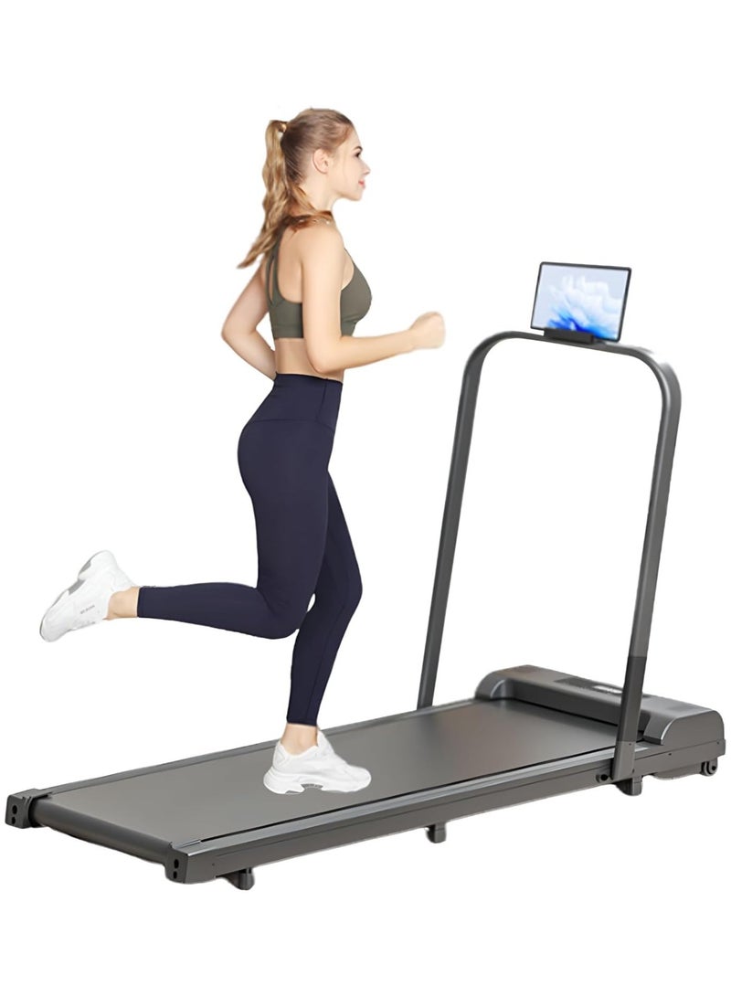 WAKYME Walking Pad Under Desk Treadmill Treadmills for Home 2 in 1 Walking Machine Portable Folding Electric Motorized Walking and Jogging Machine for Home and Office Workout with Remote Control LED Display - Image 1