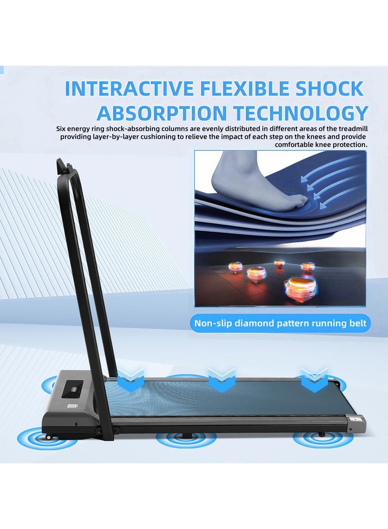 WAKYME Walking Pad Under Desk Treadmill Treadmills for Home 2 in 1 Walking Machine Portable Folding Electric Motorized Walking and Jogging Machine for Home and Office Workout with Remote Control LED Display - Image 4