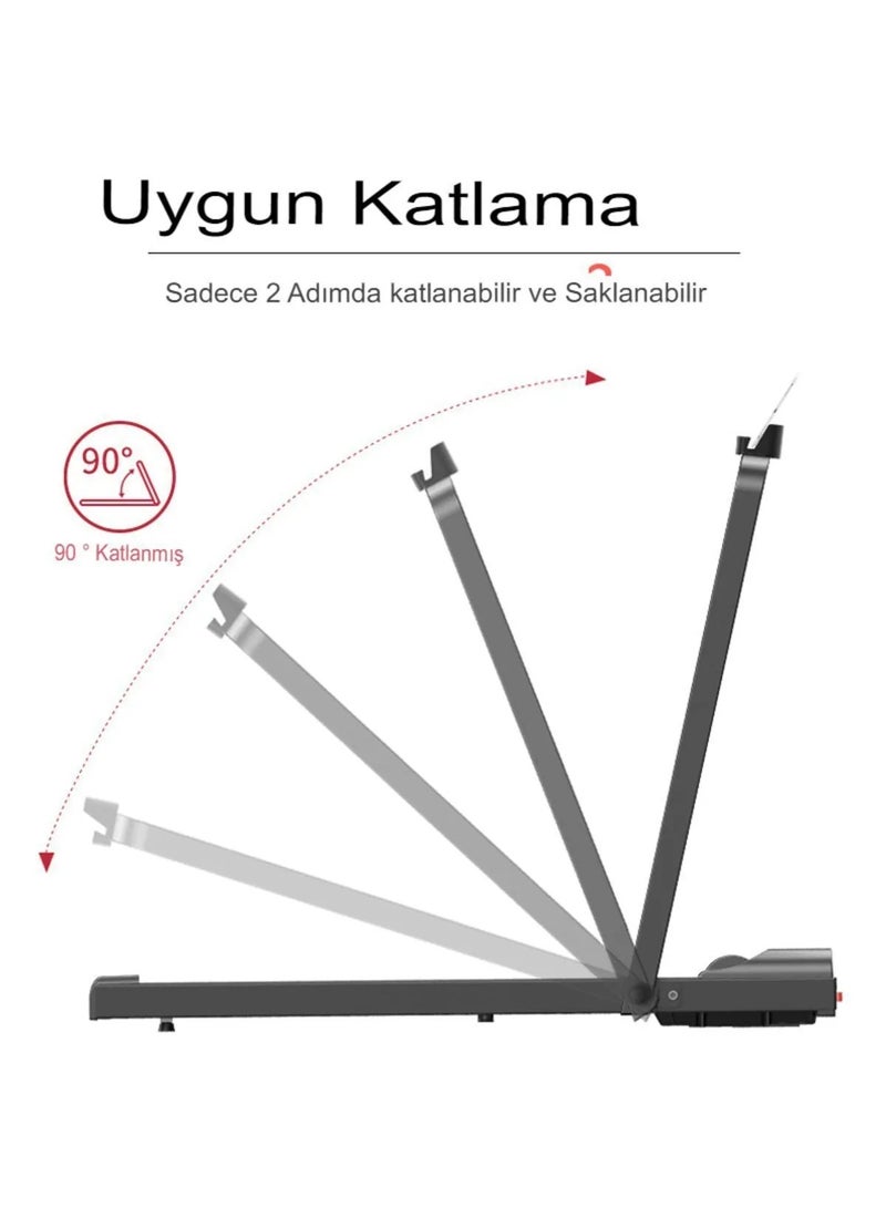WAKYME Walking Pad Under Desk Treadmill Treadmills for Home 2 in 1 Walking Machine Portable Folding Electric Motorized Walking and Jogging Machine for Home and Office Workout with Remote Control LED Display - Image 2