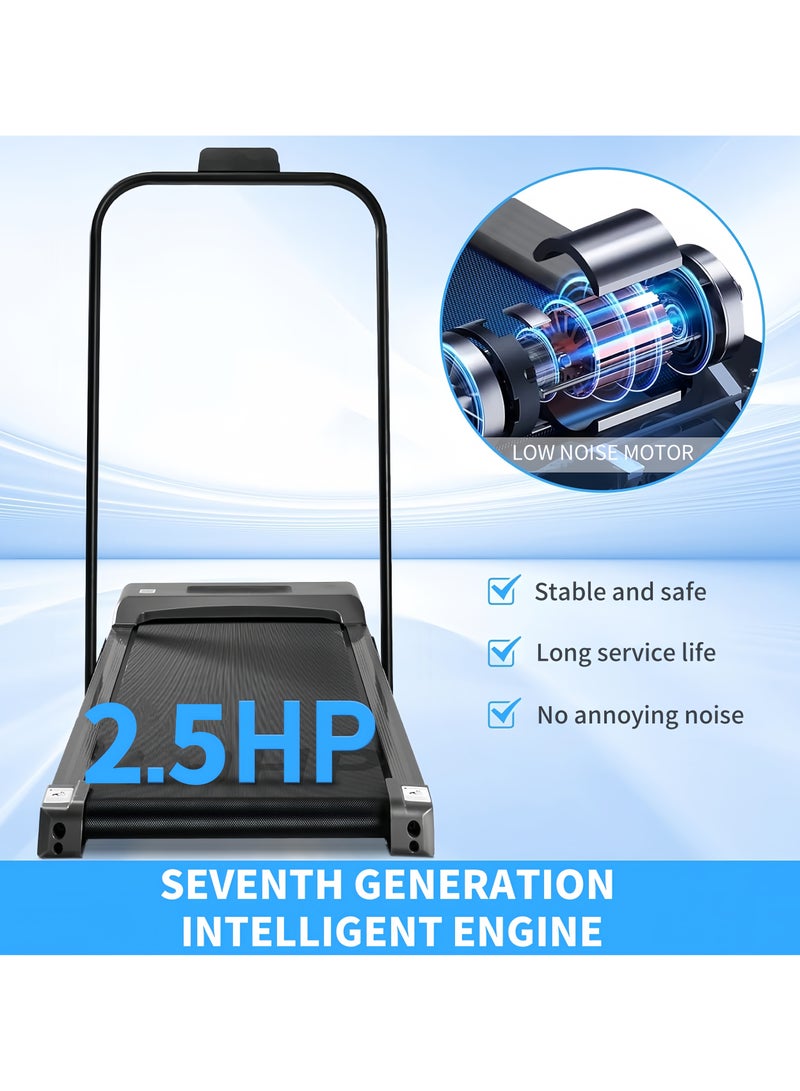 WAKYME Walking Pad Under Desk Treadmill Treadmills for Home 2 in 1 Walking Machine Portable Folding Electric Motorized Walking and Jogging Machine for Home and Office Workout with Remote Control LED Display - Image 5