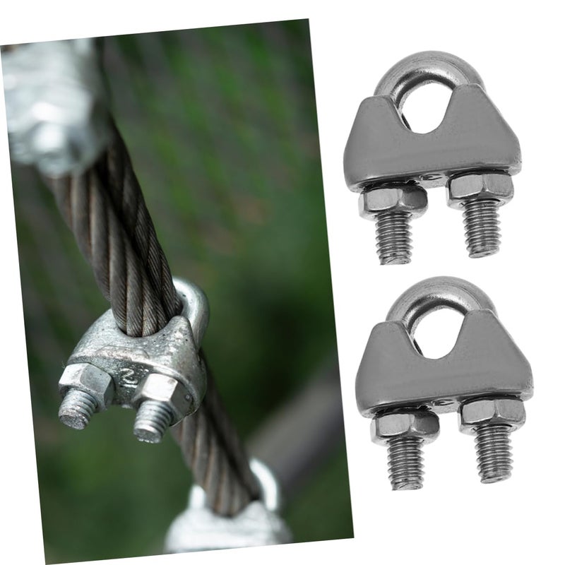 12 Pcs Zinc Plated Steel Wire Rope Clamps U Bolt Cable Fasteners 1 4 Inch - Image 4