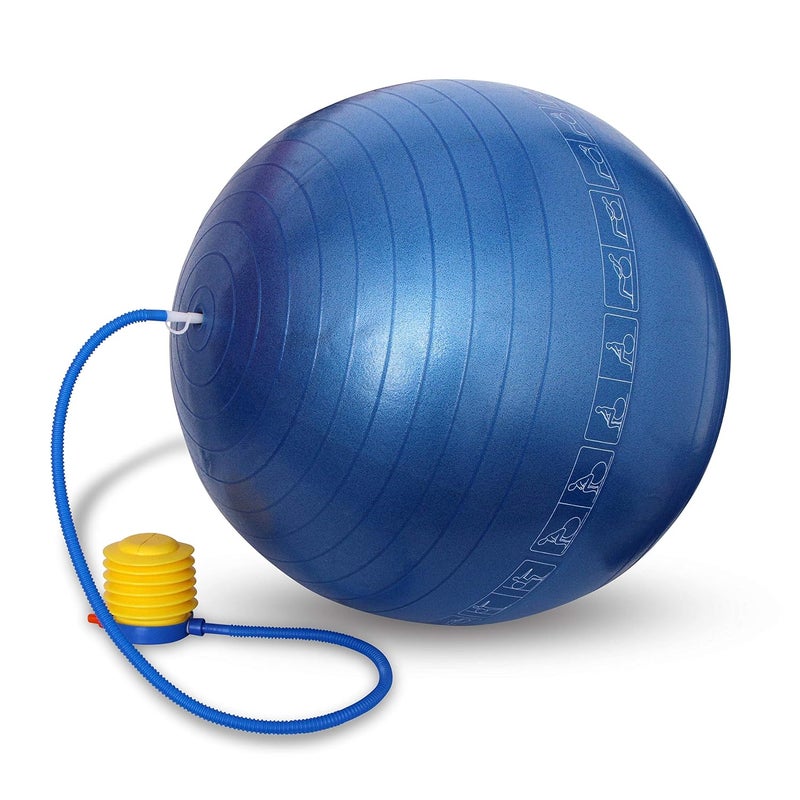 Nivia AntiBurst Gym Ball with Footpump - 75 CM - Image 1