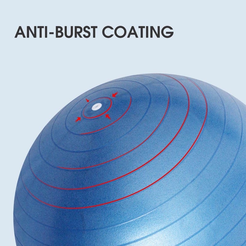Nivia AntiBurst Gym Ball with Footpump - 75 CM - Image 4