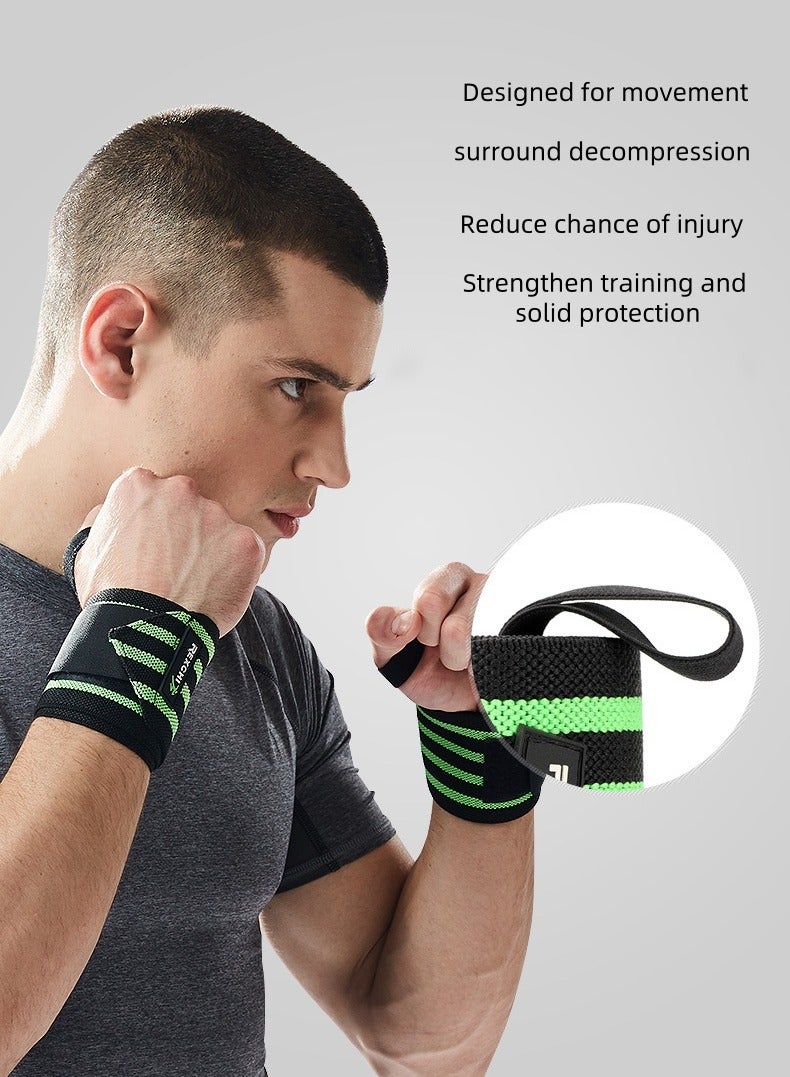 REXCHI Weightlifting Fitness Wristband - Premium Wrist Support - Thumb Loop Provides Extra Grip and Comfort Weightlifting Wristband for Weightlifting, Gym, Deadlift, Workout, Men and Women (Gray Stripe) - Image 4