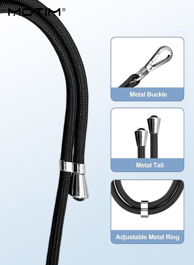 Motim 2 Sets Nylon Phone Lanyard,  Universal Crossbody Cell Phone Lanyards, Adjustable Shoulder Neck Strap with Patch, Compatible With Most Smartphones - Image 3