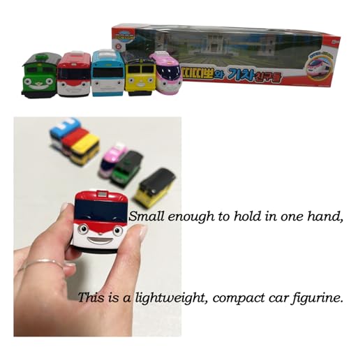 GIANANO 5 Color Display Vehicle Model NonToy No Battery Korean Animation Little Bus Friends Titipo Decorative Item Set of 5 - Image 5