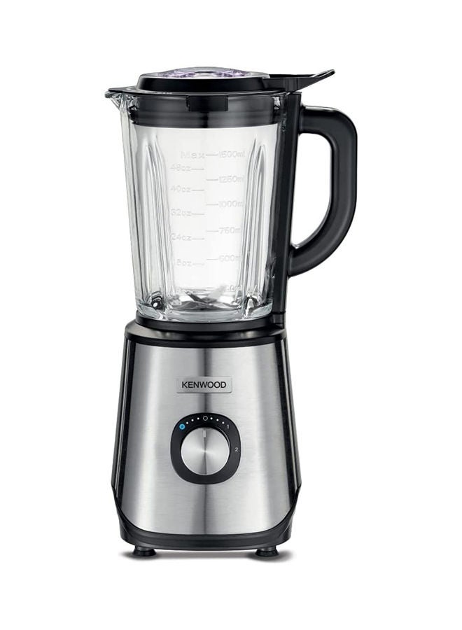 KENWOOD Glass Blender Smoothie Maker With Grinder Mill, Chopper Mill, Ice Crush Function 2 L 1000 W BLM45.720SS Silver/Clear/Black - Image 3