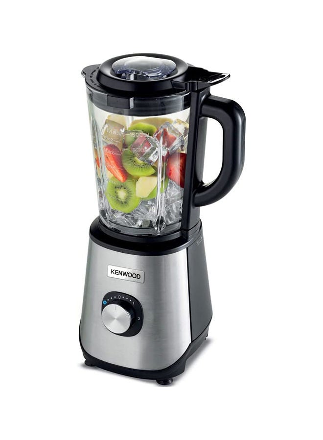 KENWOOD Glass Blender Smoothie Maker With Grinder Mill, Chopper Mill, Ice Crush Function 2 L 1000 W BLM45.720SS Silver/Clear/Black - Image 2