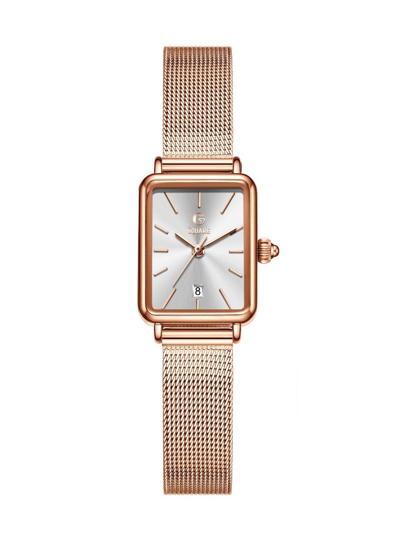 Gsquare Women’s Analog Quartz Rose Gold Stainless Steel Watch – Model 3692 - Image 1