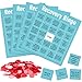 Simgoing Recovery Bingo Game with 24 Cards and 600 Cross Chips Questions Recovery Bingo for Adults Addiction Group Family Vacation Holiday Party Favors - Image 2