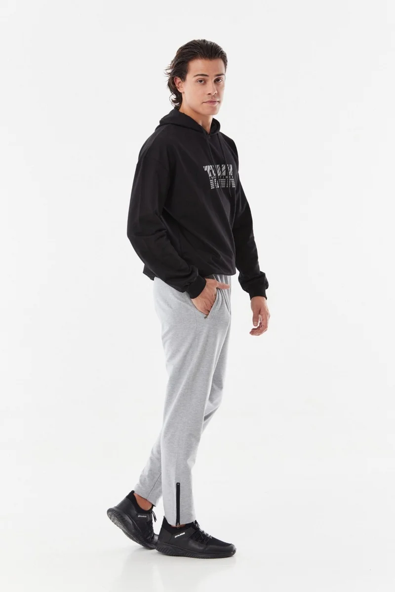 FullaModa Sweatpants with Zippered Legs and Elastic Waistband