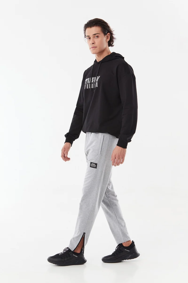 FullaModa Sweatpants with Zippered Legs and Elastic Waistband