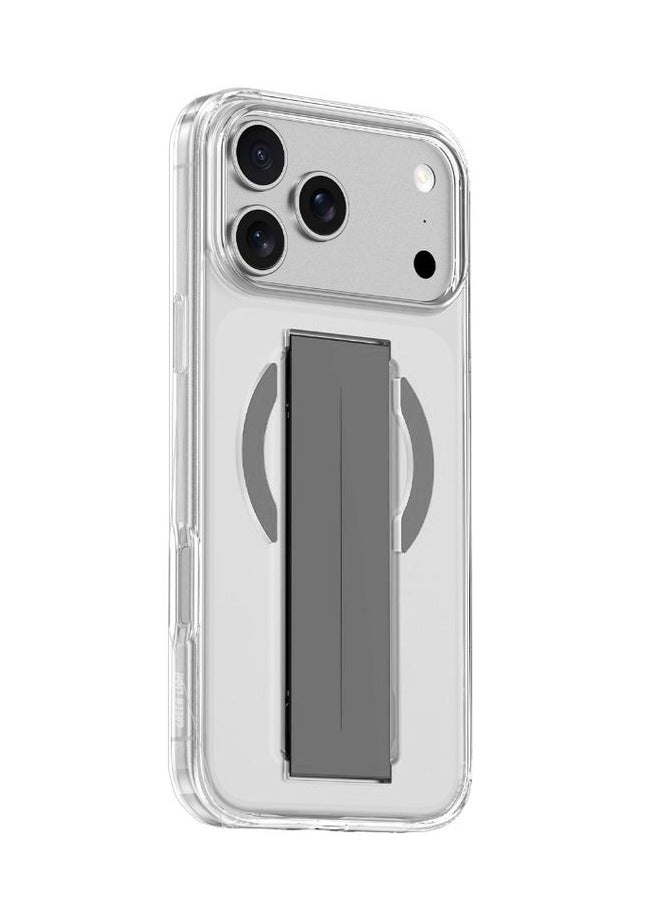 جرين ليون جراب MagSafe Grip / غطاء iPhone 17 Pro Max / جراب iPhone / واقي للشاشة والكاميرا - فضي تيتانيوم