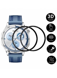 CoomBe 2 Pcs Screen Protector Compatible for Huawei Watch GT5 46mm, Anti-Scratch Film Hardness Tempered Glass 