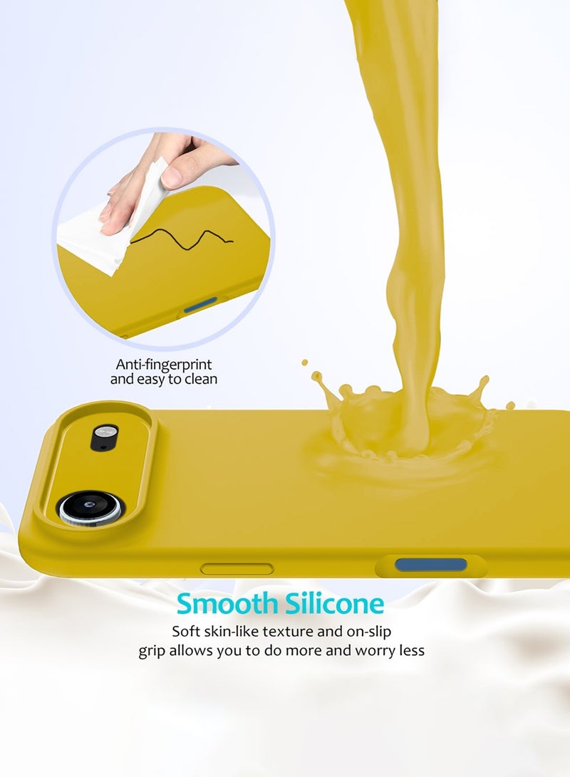 دبليو تيك غلاف واقي ناعم من السيليكون السائل آبل آيفون إير 5G 2025 (MCRPSN) - أصفر باستيلي - Image 3