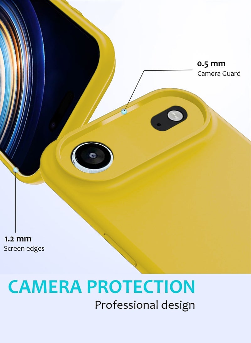دبليو تيك غلاف واقي ناعم من السيليكون السائل آبل آيفون إير 5G 2025 (MCRPSN) - أصفر باستيلي - Image 4