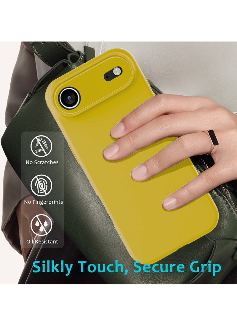 دبليو تيك غلاف واقي ناعم من السيليكون السائل آبل آيفون إير 5G 2025 (MCRPSN) - أصفر باستيلي - Image 2