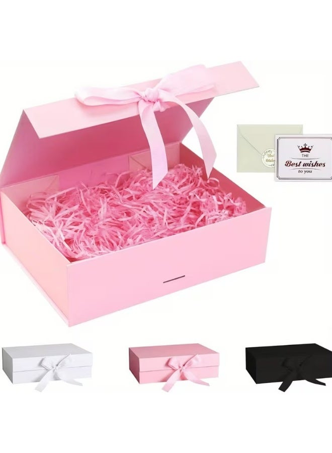 Kandid Magnetic Lid Gift Box with Ribbon Gift Box For Birthday, Anniversary Special Occasions – Presentation Box for Birthday, Wedding & Anniversary (Pink Box) - Image 3