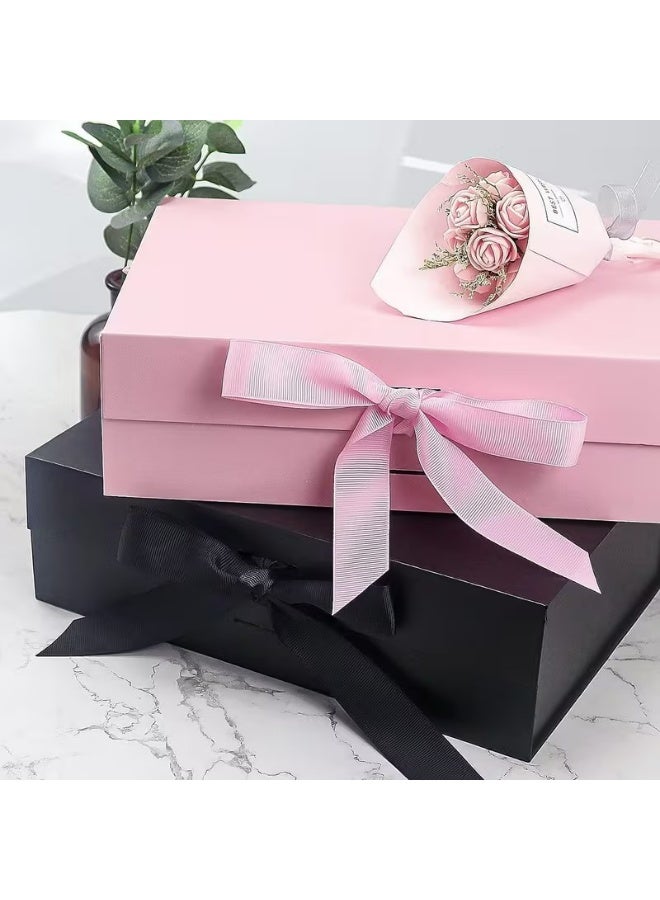 Kandid Magnetic Lid Gift Box with Ribbon Gift Box For Birthday, Anniversary Special Occasions – Presentation Box for Birthday, Wedding & Anniversary (Pink Box) - Image 4