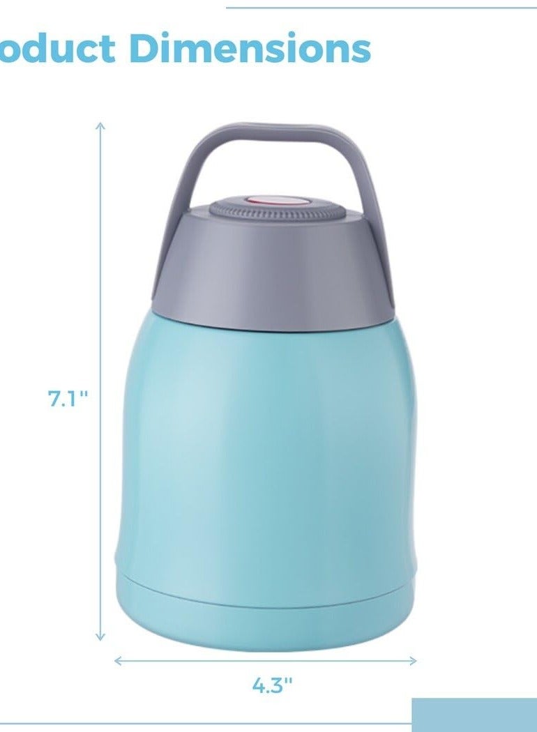 Excefore وعاء طعام ذاتي التسخين سعة 20 أونص، وعاء طعام معزول 2 في 1 - زجاجة طعام من الفولاذ المقاوم للصدأ - معزولة بالتفريغ مع عزل ثلاثي الطبقات - غطاء مضاد للتسرب. - Image 4