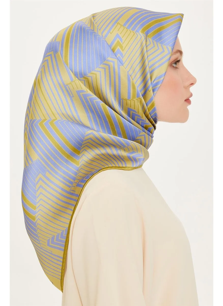 ARMINE Geometric Patterned Sura Pure Silk Scarf 9218D 10