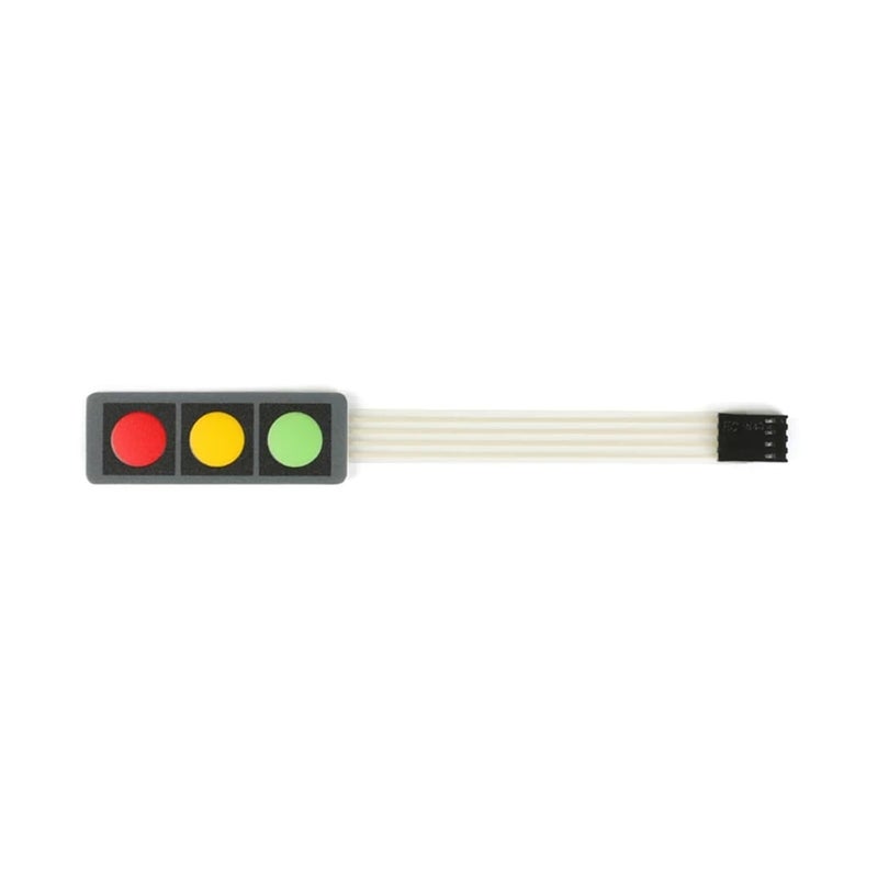 1 * 2 3 4 5 مفتاح غشاء رئيسي 3 * 4 لوحة مفاتيح مصفوفة 4X5 مع 1X6LED (عاجي) - Image 1