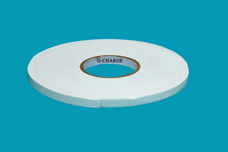 G-Charge Single Sided High Density Self Adhesive Gasket Tape, Weather Stripping Doors and Window Insulation Soundproofing, Foam Sealing Tape White, (1/2"(W) x 1/8"(T) x 10 Mtr (L), White) - Image 1