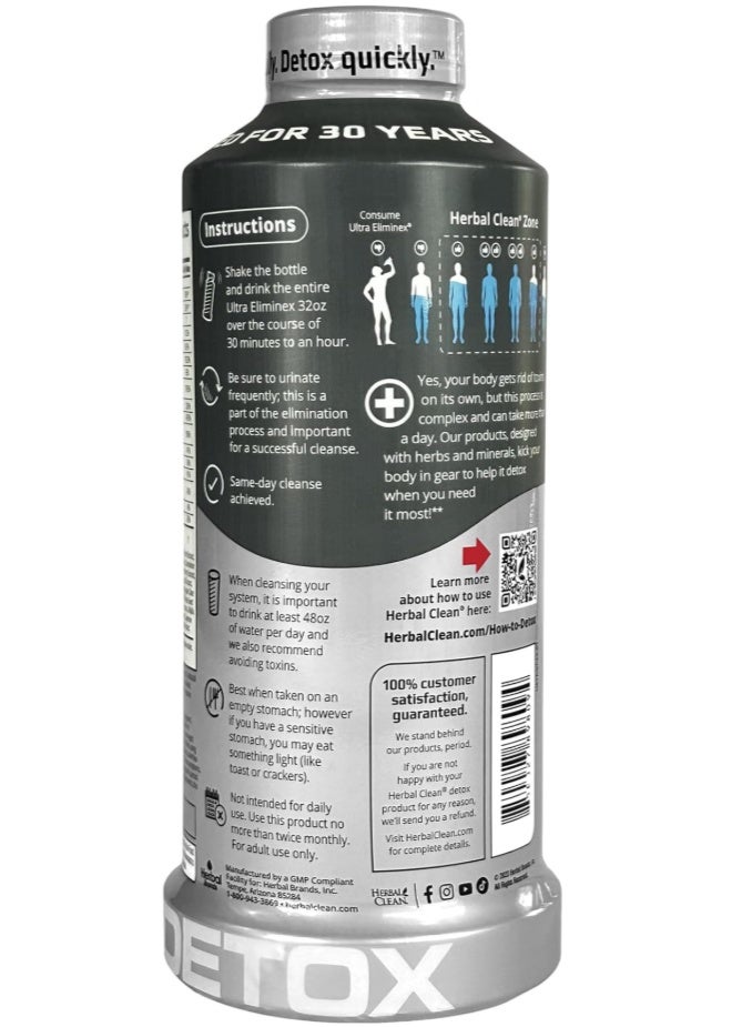 Herbal Clean Herbal Clean – Ultra Eliminex, Premium 1‑Step Ultimate Cleanse, Tropical Fruit, 32 fl oz  - Image 3