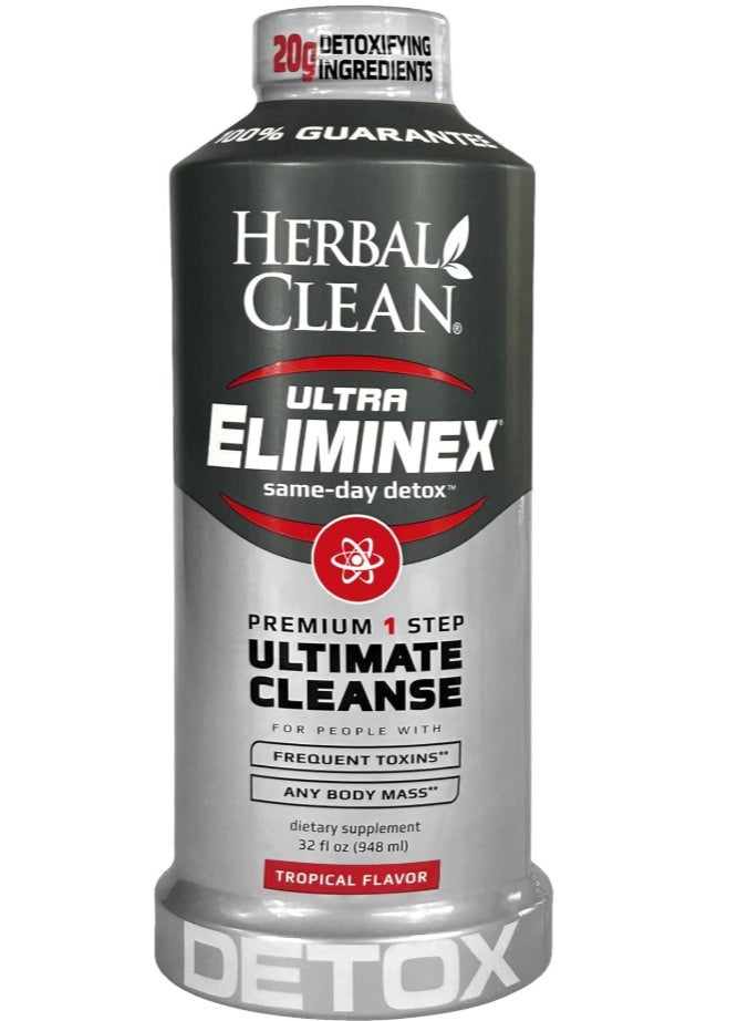 Herbal Clean Herbal Clean – Ultra Eliminex, Premium 1‑Step Ultimate Cleanse, Tropical Fruit, 32 fl oz  - Image 1