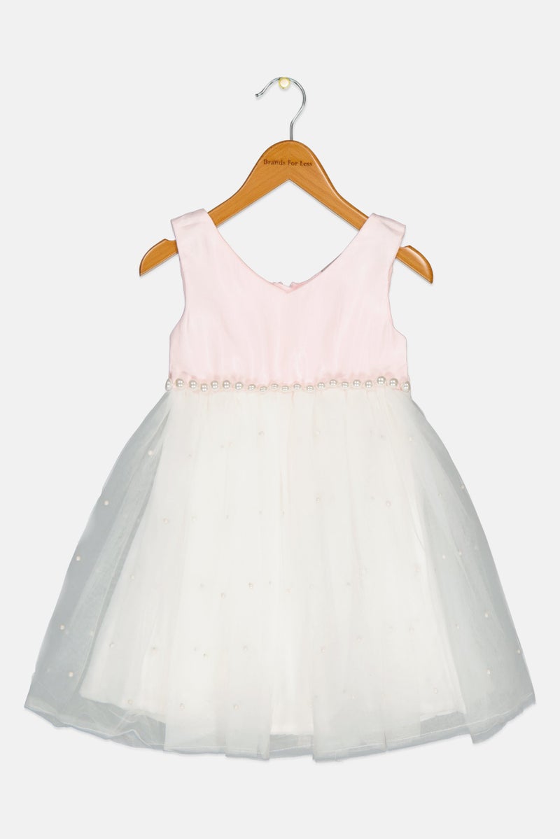 Lunamoon Kids Girl Two-Tone Party Dress, Multicolor - Image 1